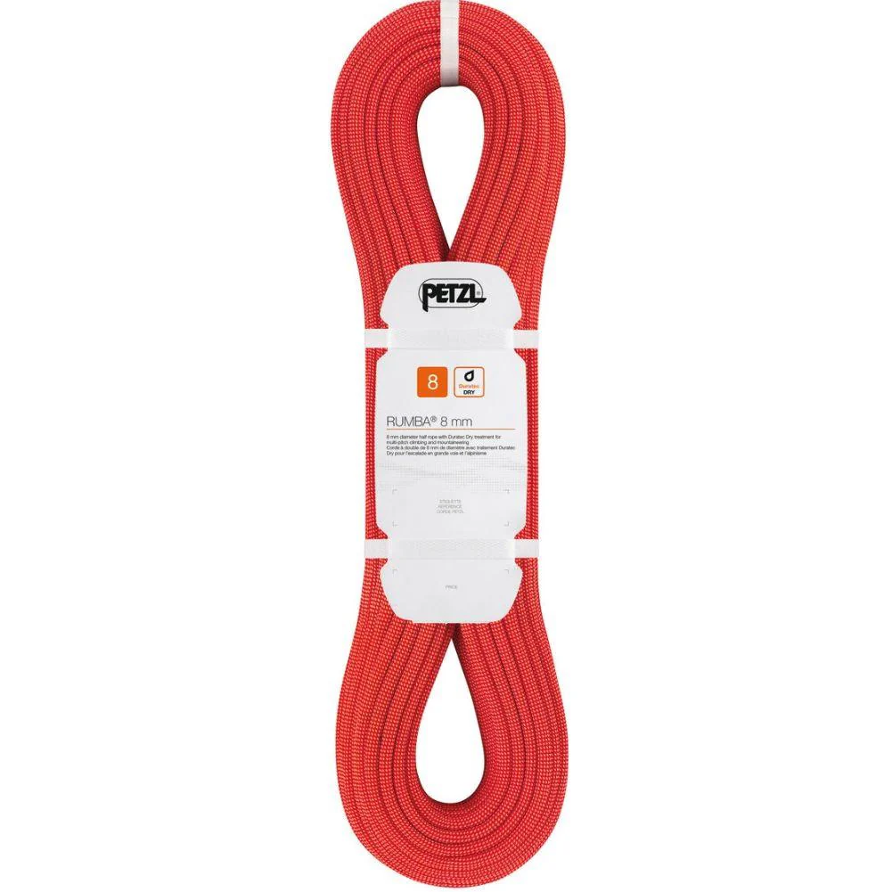 Petzl Rumba Duratec Dry Climbing Rope - 8mm x 60m (Half Rope) - Image 3