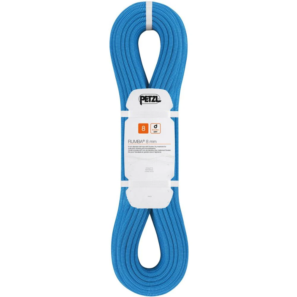 Petzl Rumba Duratec Dry Climbing Rope - 8mm x 60m (Half Rope) - Image 4