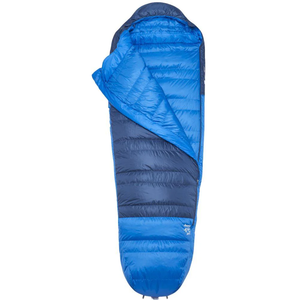 Rab Ascent Down Sleeping Bag (-6°C) - X-Long Wide - Left Zip (Tempest Blue/Maya Blue) - Image 2