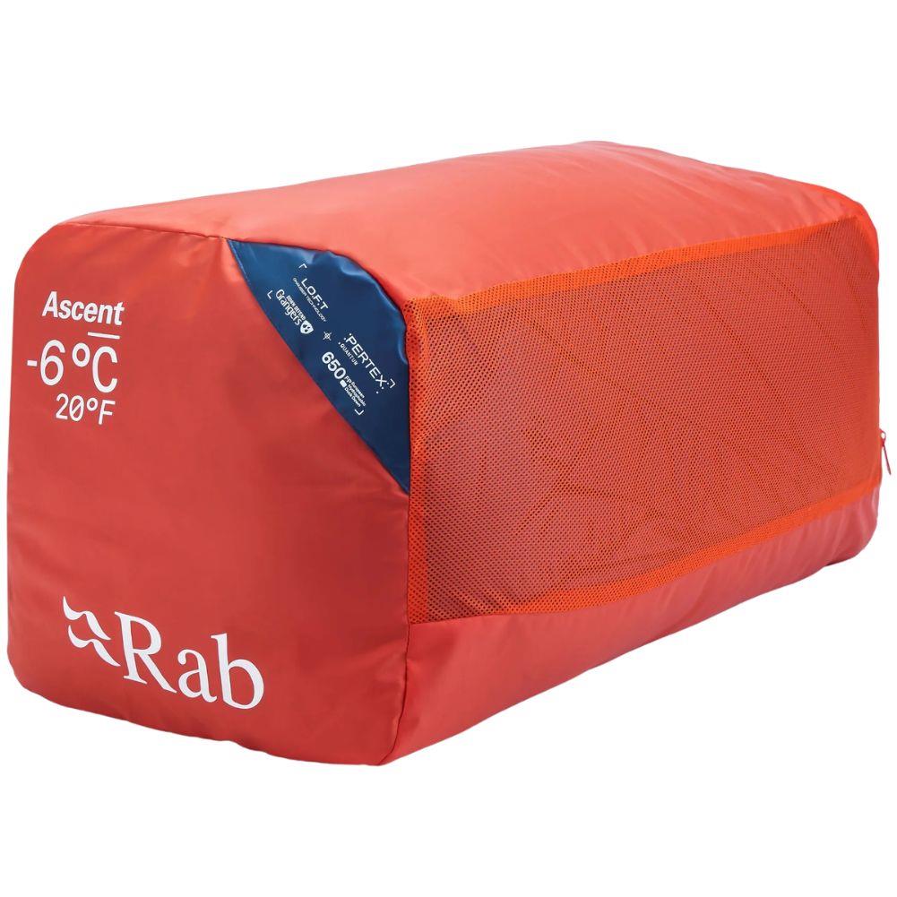 Rab Ascent Down Sleeping Bag (-6°C) - X-Long Wide - Left Zip (Tempest Blue/Maya Blue) - Image 3
