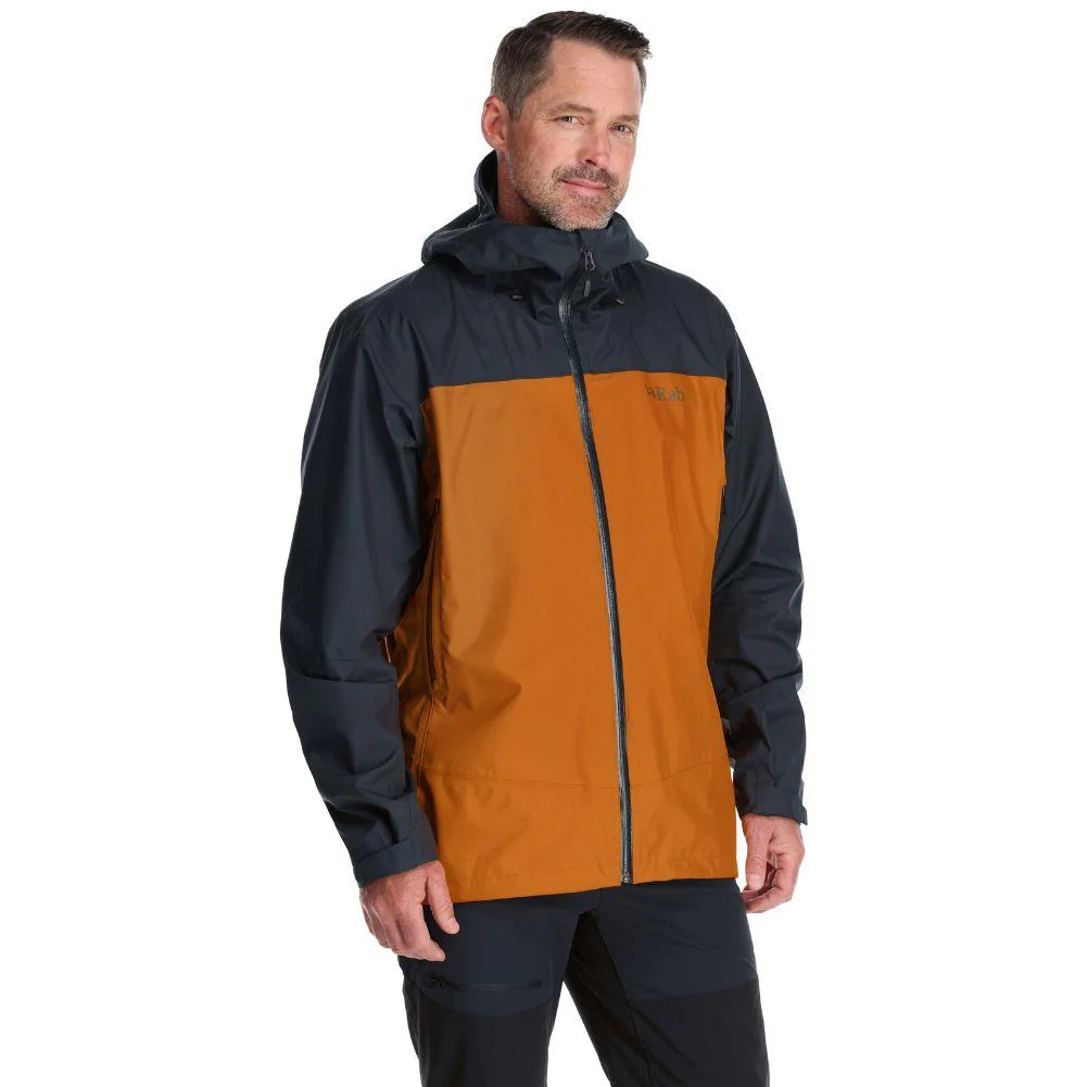 Rab Men's Arc Eco Waterproof Jacket (Beluga/Marmalade) - Image 3