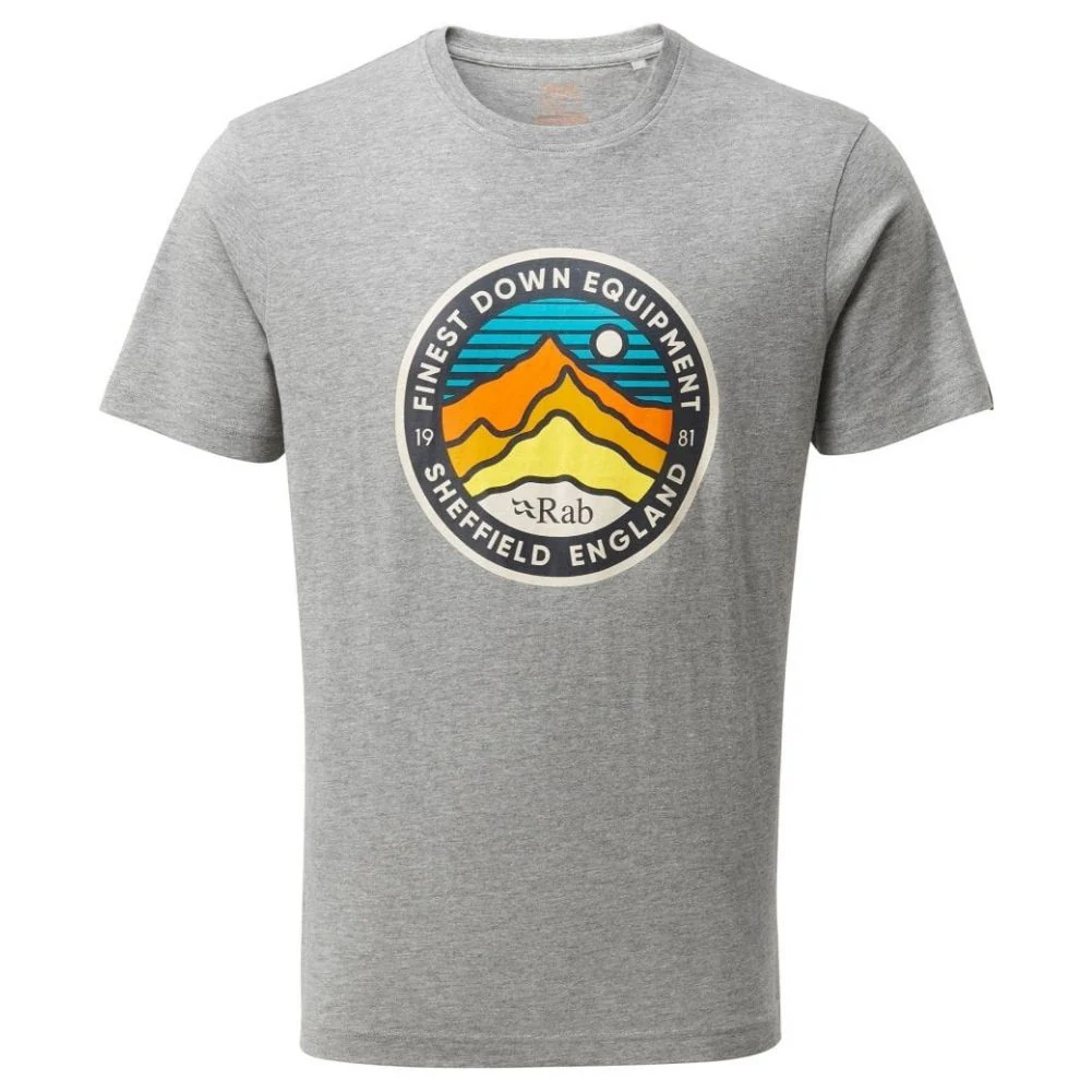 Rab Men's Stance 3 Peaks Organic Cotton Tee (Grey Marl)