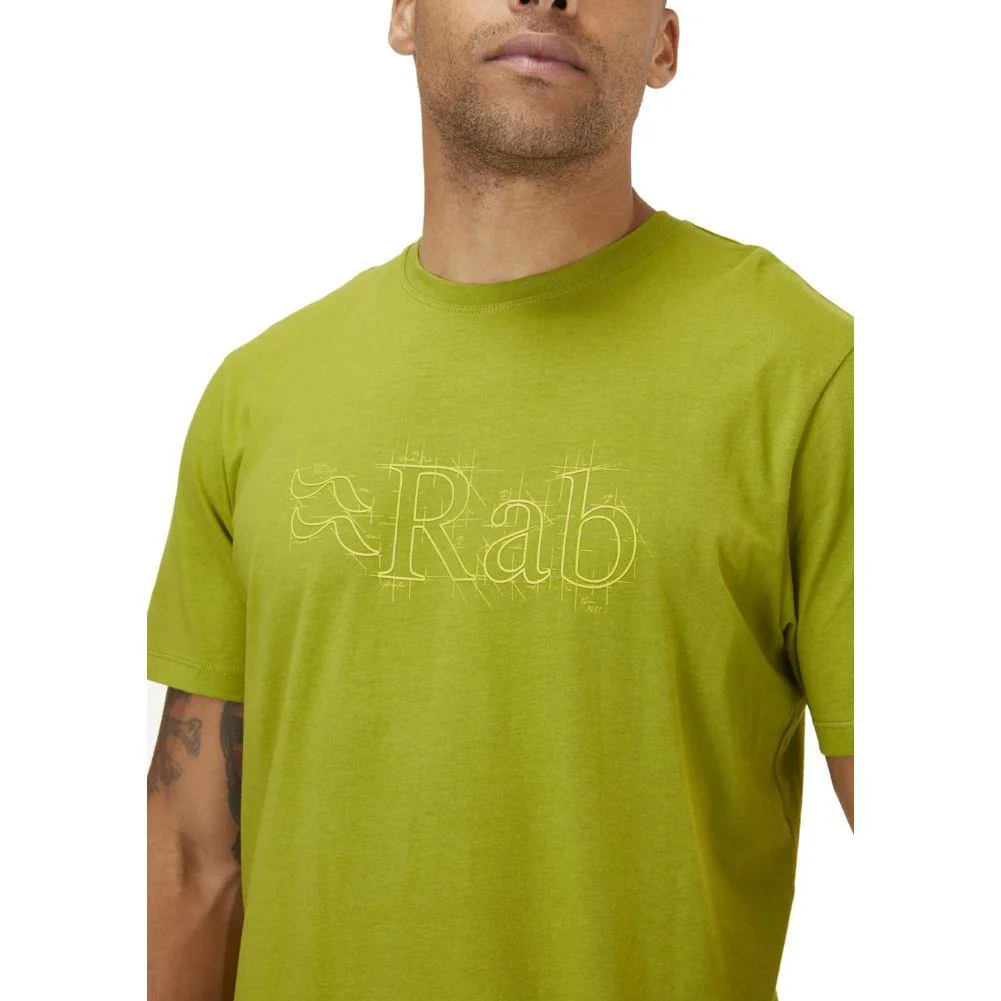 Rab Men's Stance Sketch Organic Cotton Tee (Aspen Green) - Image 6