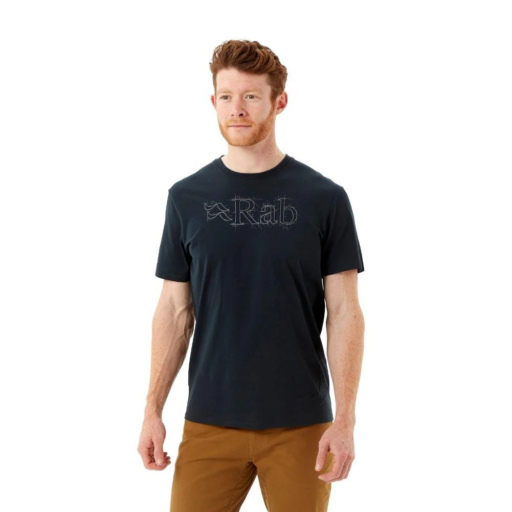 Rab Men's Stance Sketch Organic Cotton Tee (Beluga) - Image 2
