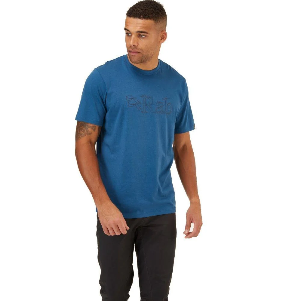 Rab Men's Stance Sketch Organic Cotton Tee (Denim) - Image 2