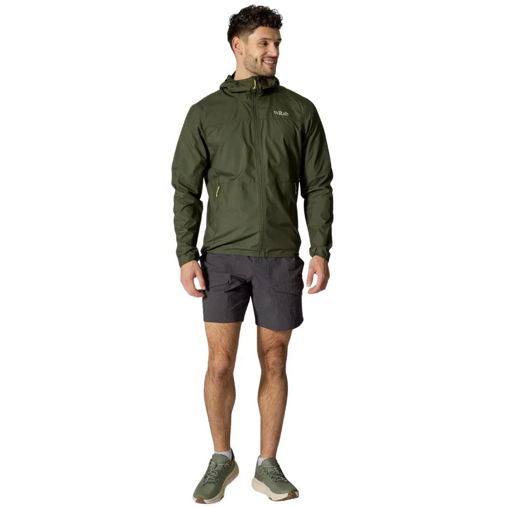 Rab Men's Windgather Hooded Jacket (Army) - Image 3