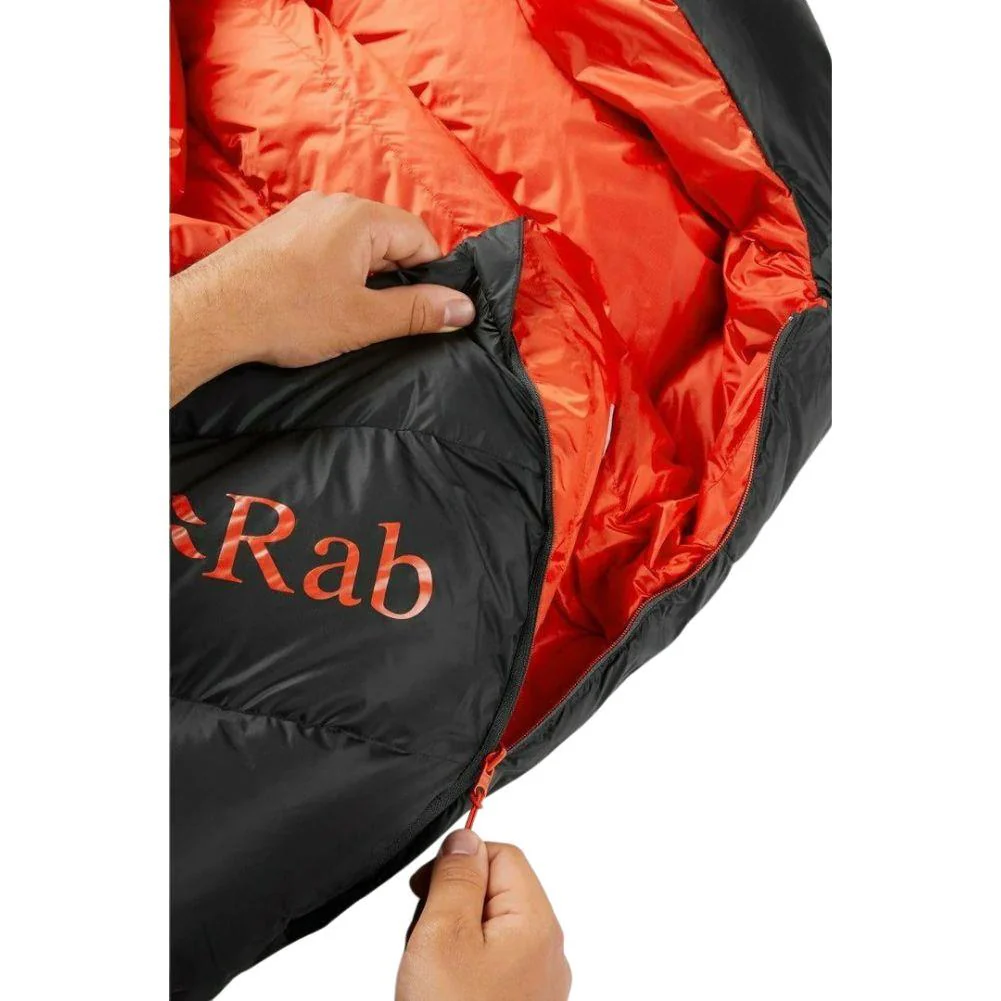 Rab Neutrino Pro 900 Long Down Sleeping Bag (-22C) - Left Zip (Granite) - Image 4