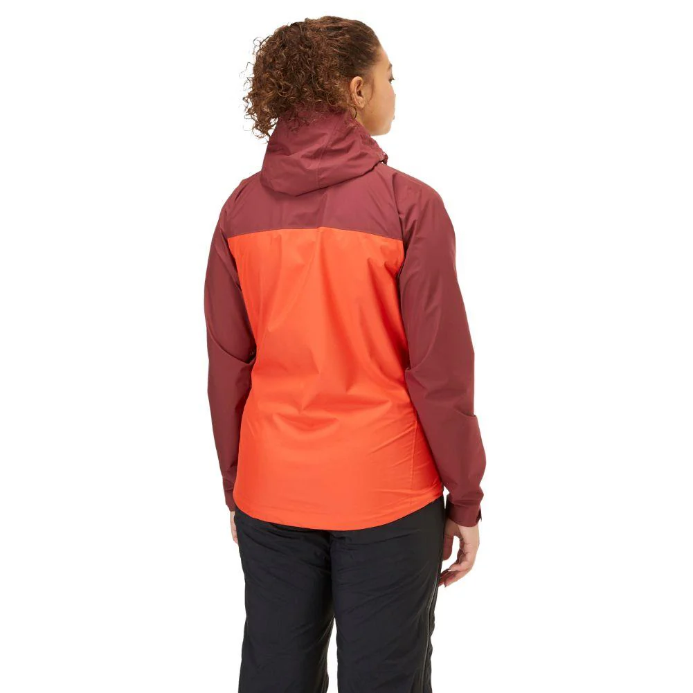 Rab Women's Downpour Eco Waterproof Jacket (Deep Heather/Red Grapefruit) - Image 2