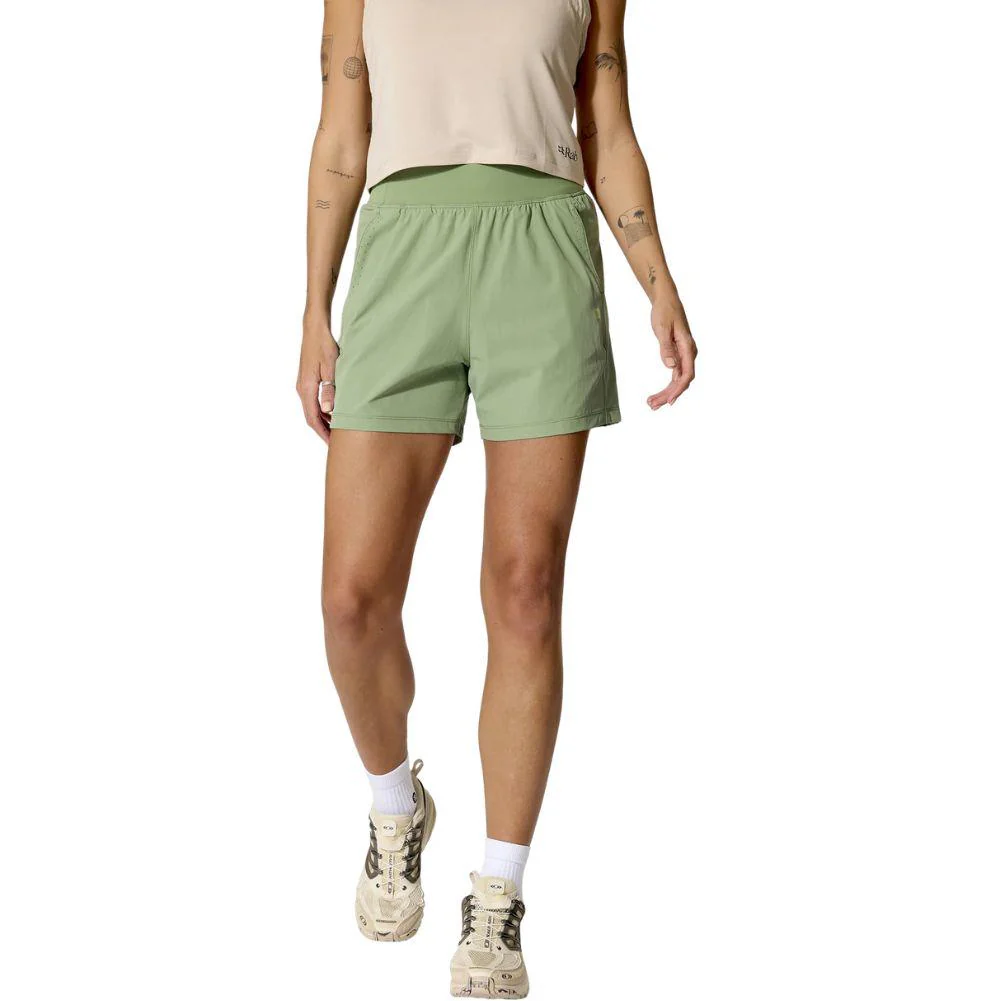 Rab Women's Momentum Shorts - 6" (Dark Fig Green) - Image 4