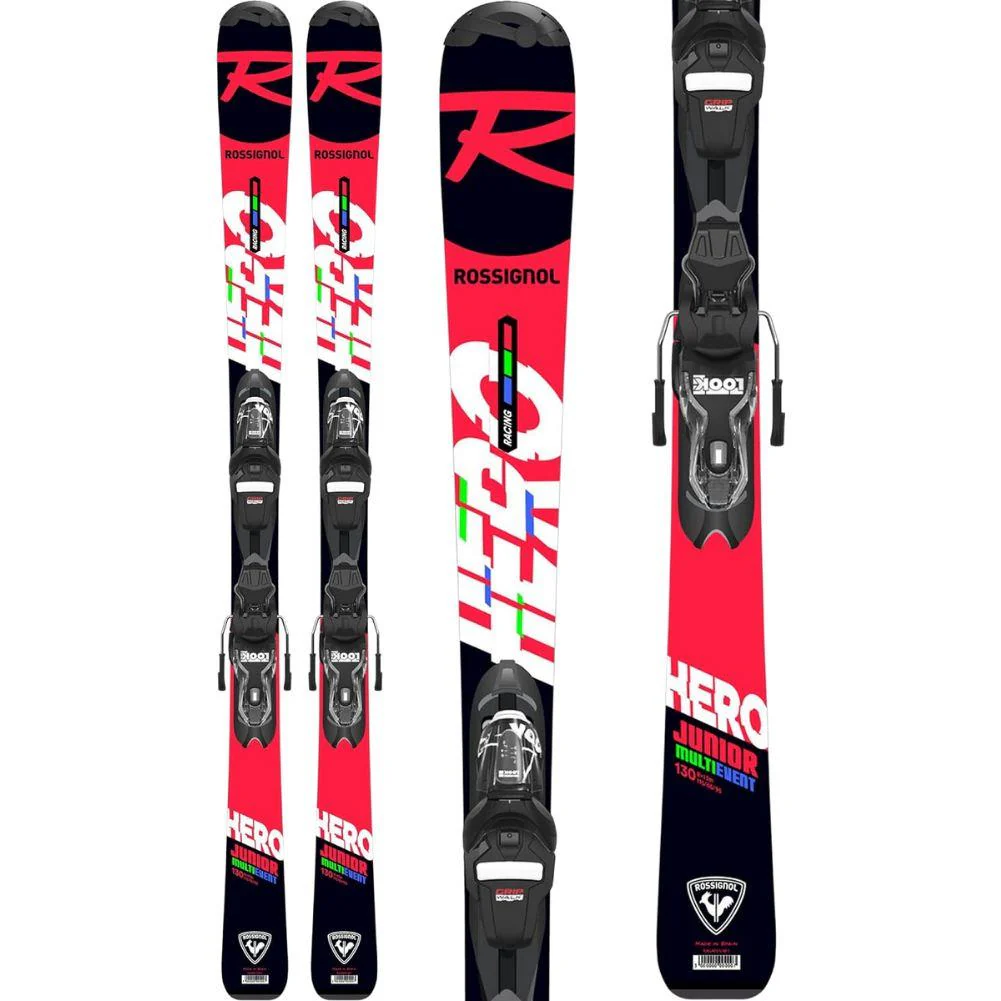Rossignol Hero Junior Multi-Event Skis - 130cm & Look Xpress 7 GW B83 Bindings