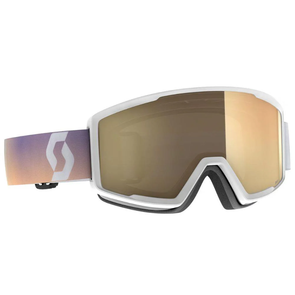 SCOTT Factor Pro Light Sensitive Snow Sports Goggle (Bronze chrome/White/Soft Pink)