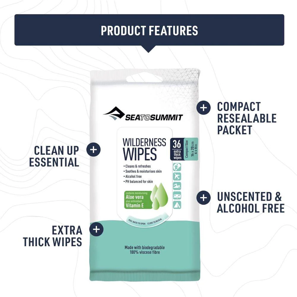 Sea To Summit Wilderness Wipes Compact - 12 Wipes - Image 6