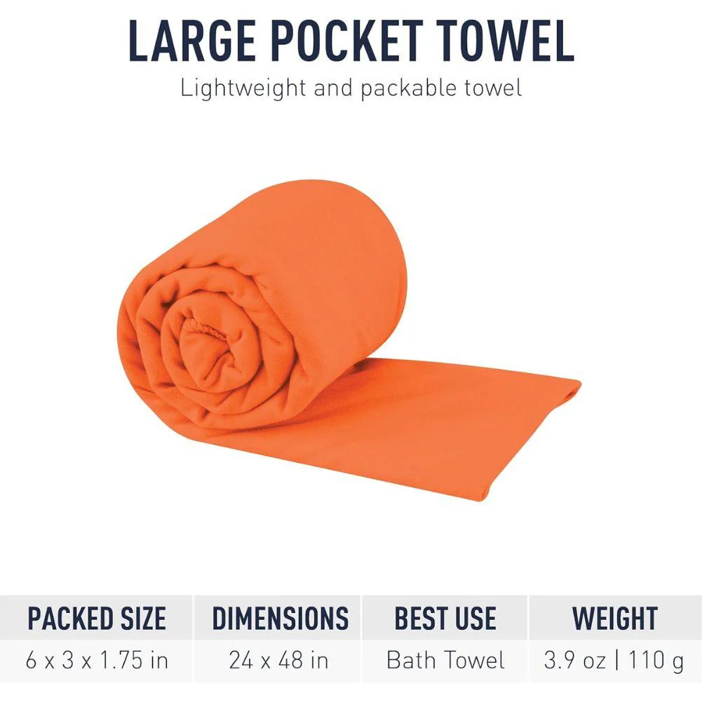 Sea To Summits Pocket Towel - Large (Outback Orange) - Image 6
