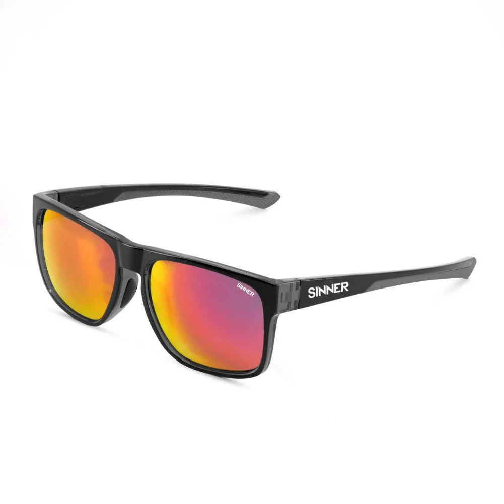 Sinner Spike Sunglasses - Red Sintec Lens (Black)
