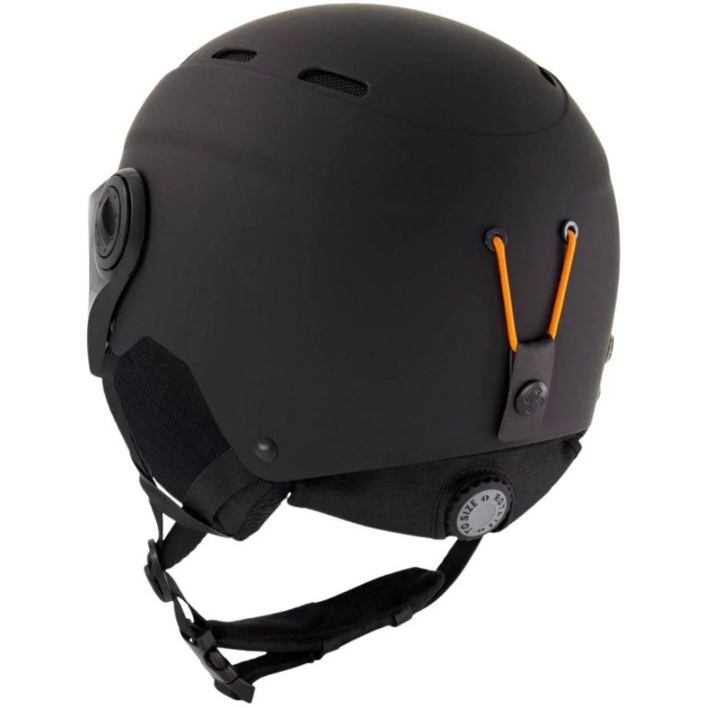 Sinner Typhoon Visor Snow Sports Helmet (Matte Black/Orange) - Image 4
