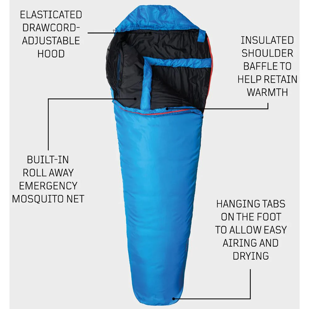 Snugpak Travelpak 2 Sleeping Bag - Left Zip (Electric Blue) - Image 4