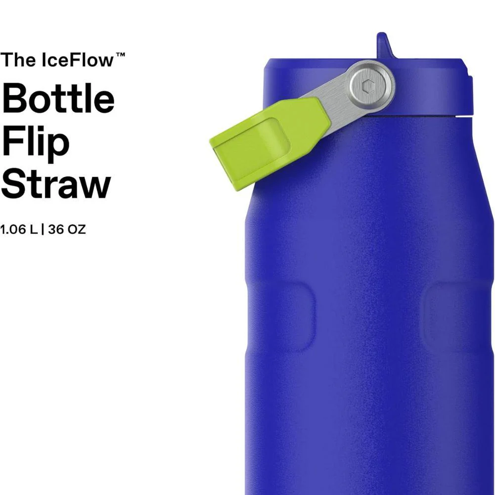Stanley IceFlow Flip Straw 2.0 Bottle 1.06L (Cobalt Chartreuse) - Image 5