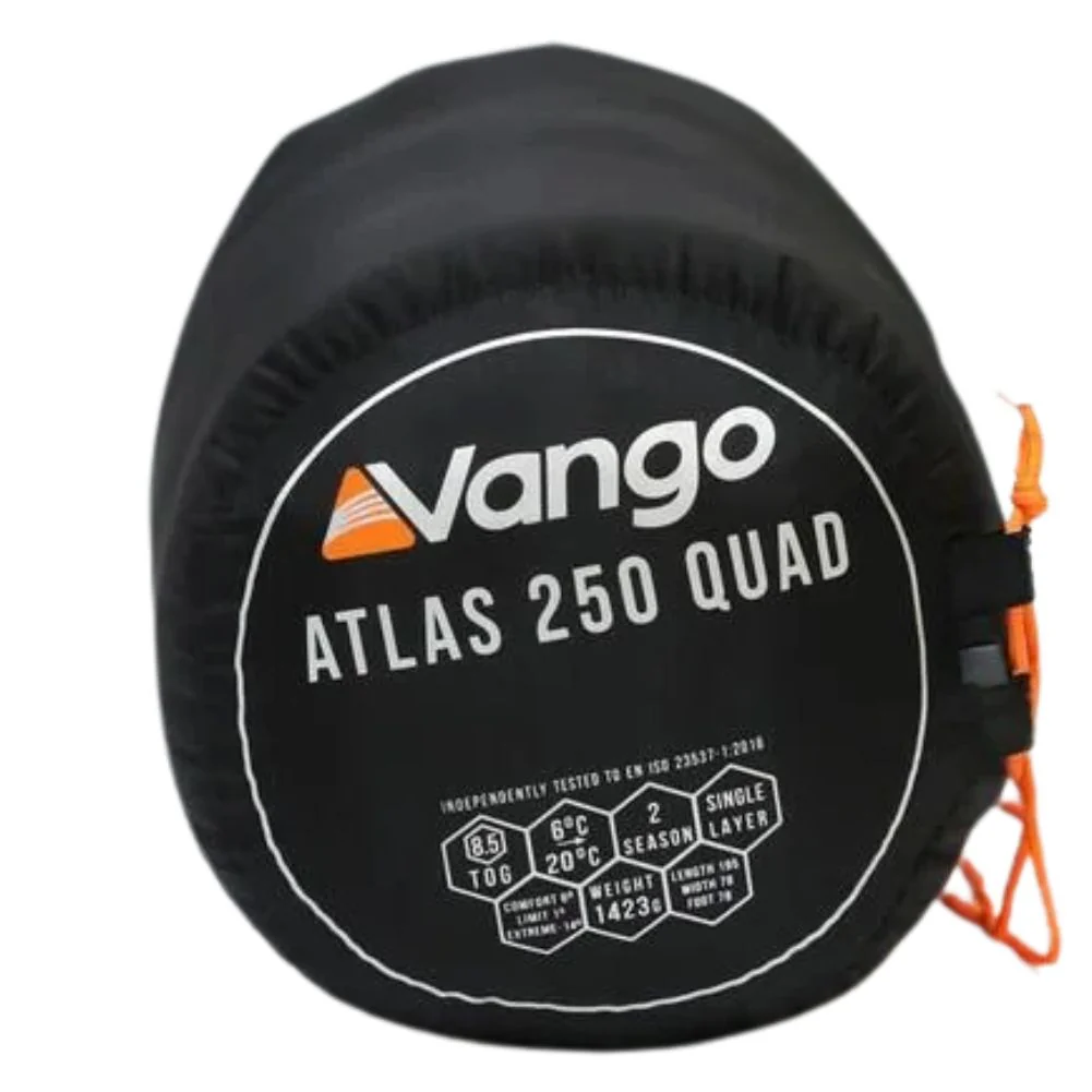 Vango Atlas 250 Quad Sleeping Bag (Black) - Image 8