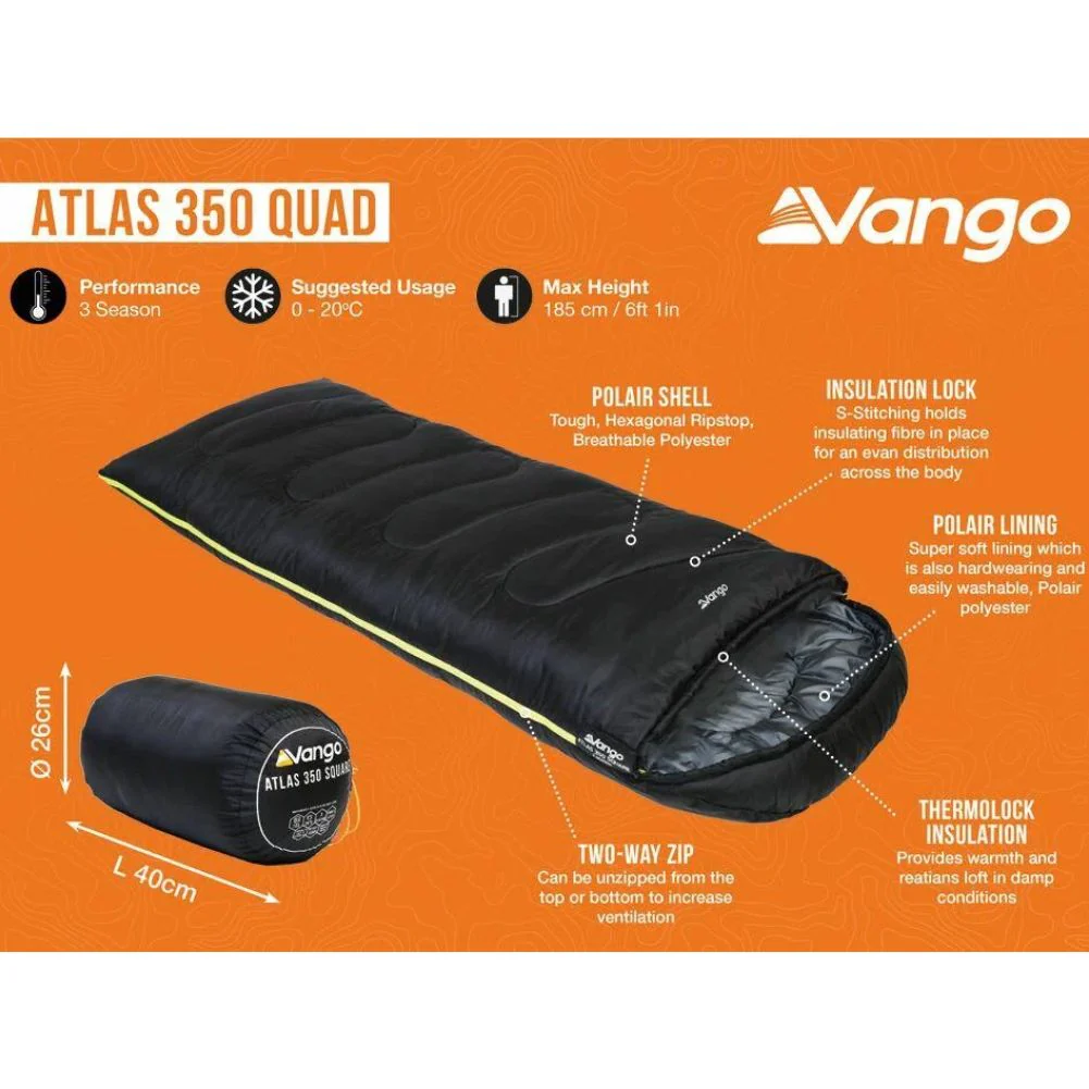 Vango Atlas 350 Quad Sleeping Bag - Image 5