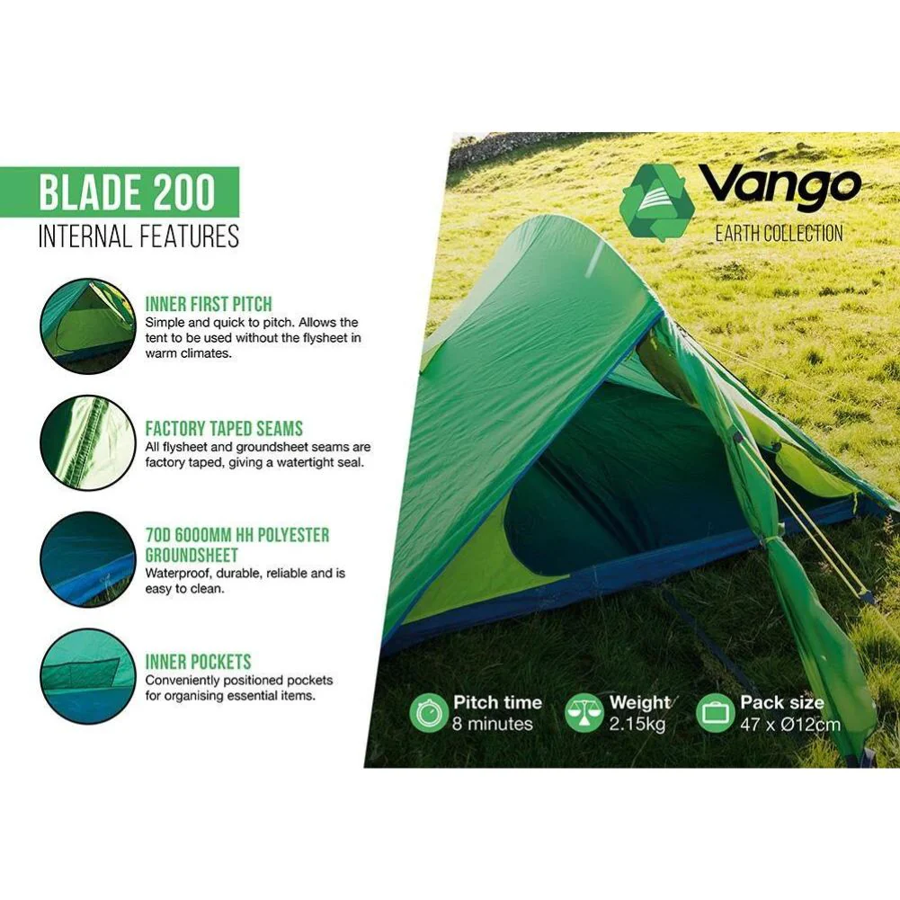 Vango Blade 200 Trekking Tent - 2 Man Tent - Image 3