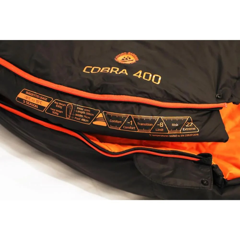 Vango Cobra 400 Down Sleeping Bag (Anthracite) - Image 7