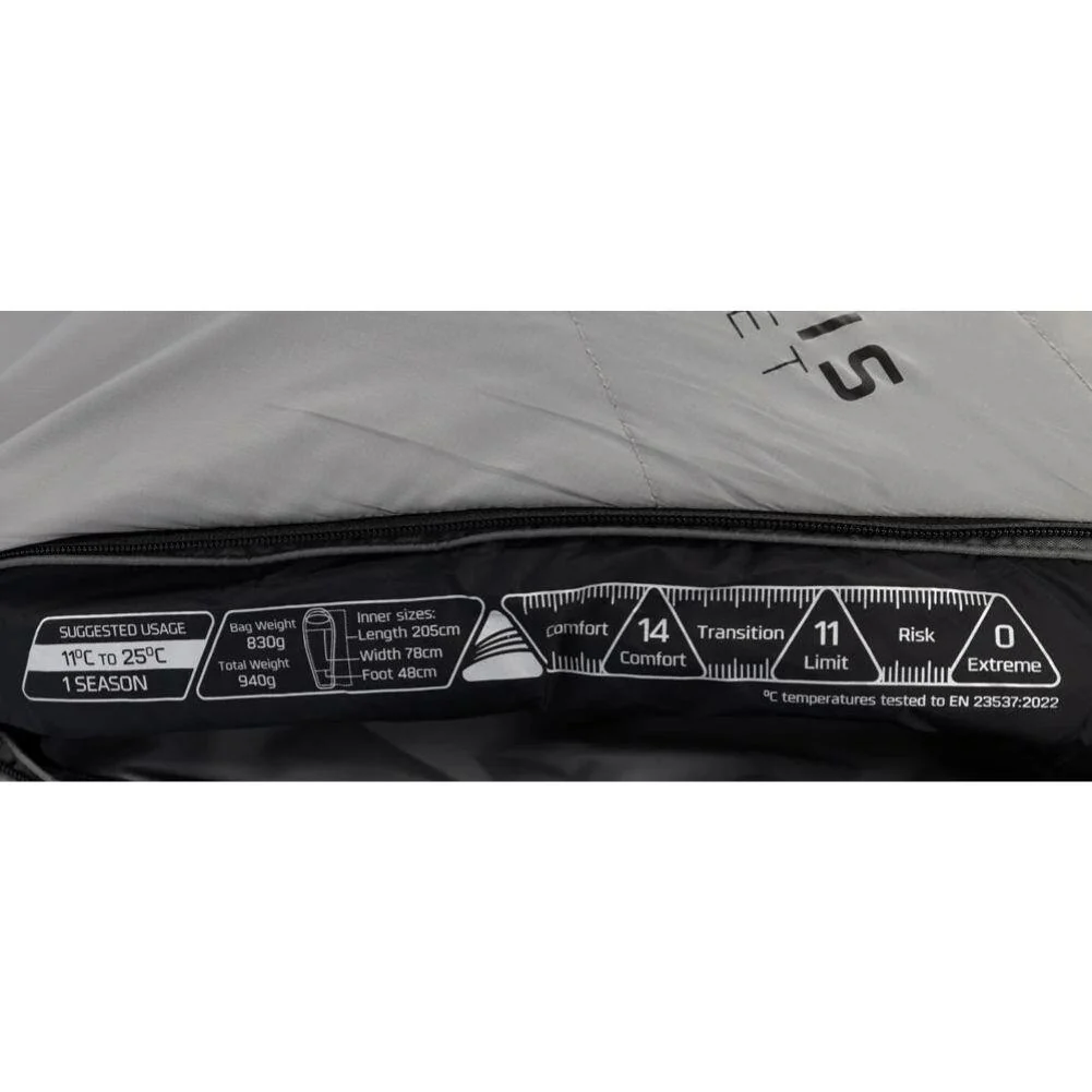 Vango Mantis Planet 50 Travel Sleeping Bag (Grey Flannel) - Image 7