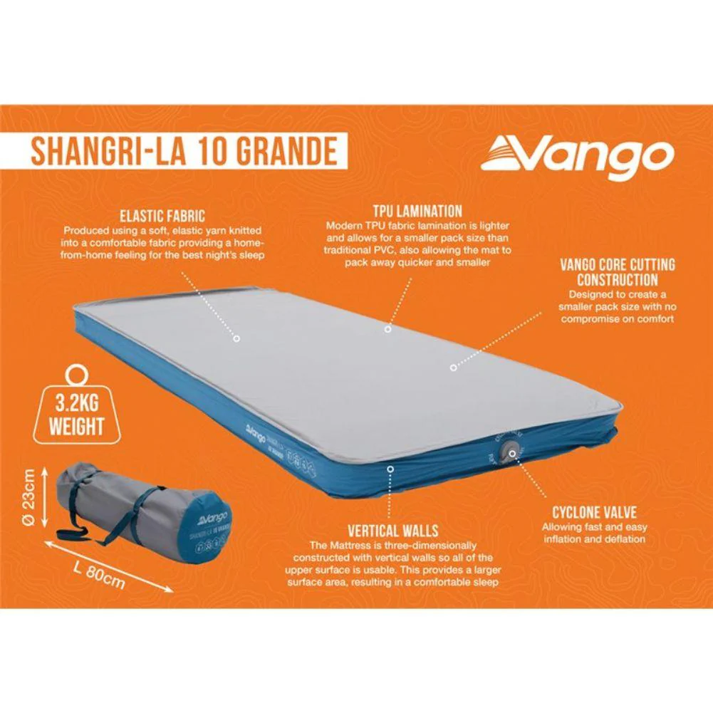 Vango Shangri-La 11 Grande 10cm Self Inflating Mattress - Image 2