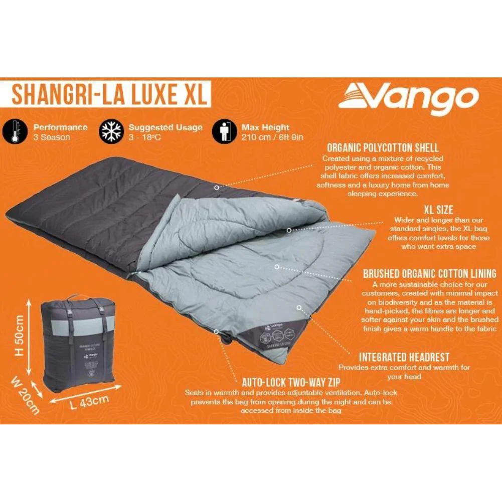 Vango Shangri-La Luxe XL Sleeping Bag - Image 8