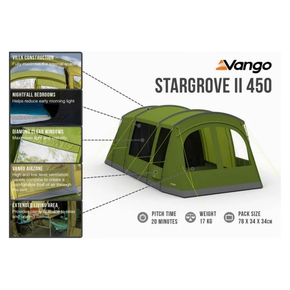 Vango Stargrove 11 450 Poled Tent  - 4 Man Tent (2022) - Image 4