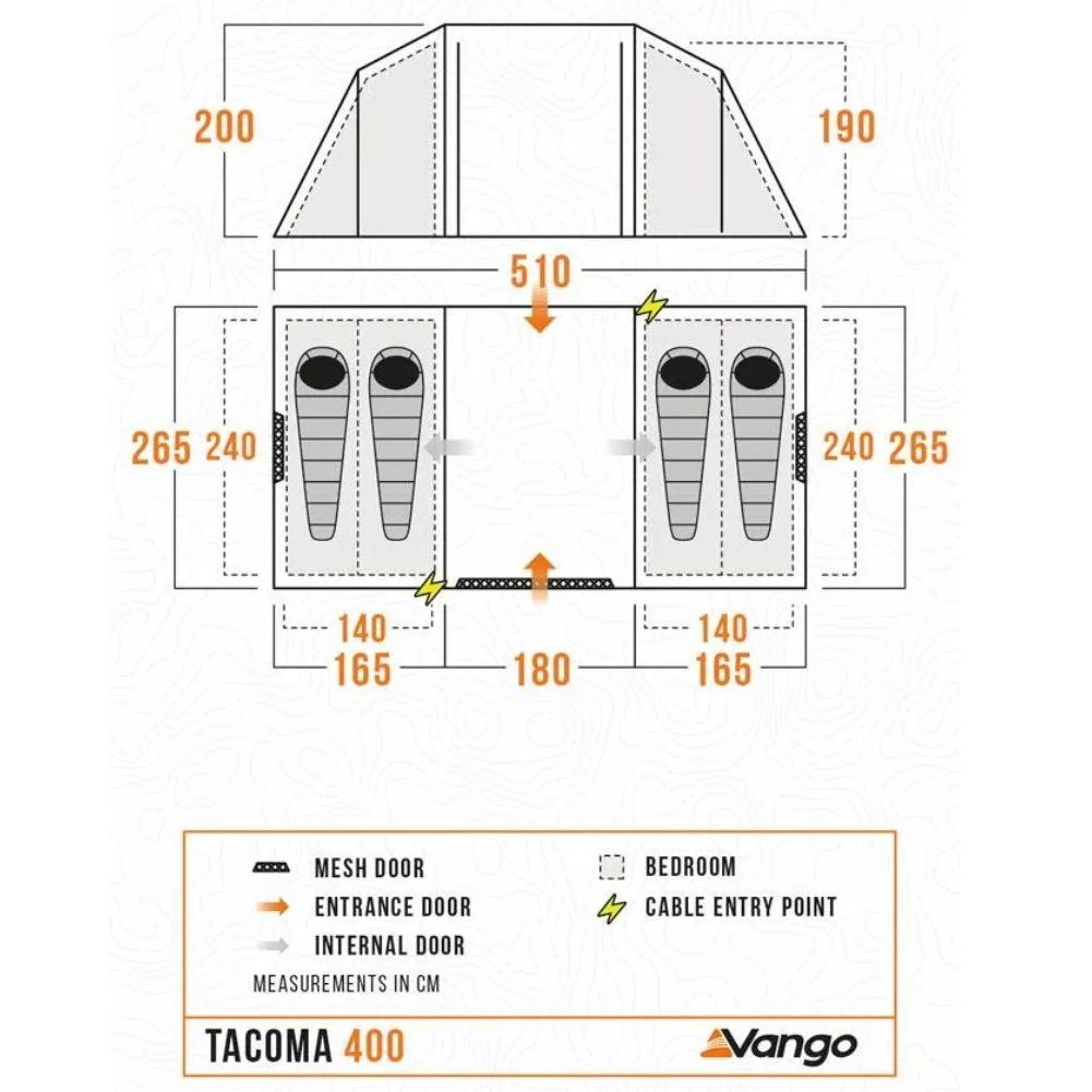 Vango Tacoma 400 Tent Package - 4-Man Tent with Footprint (Deep Blue) - Image 22