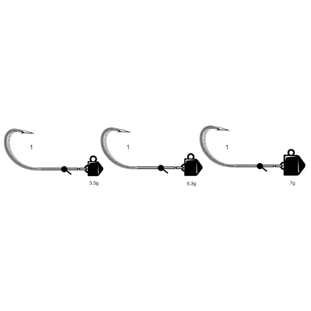 VMC Swingin Ned Rig Fishing Jig Head (Green Pumpkin) - Image 2