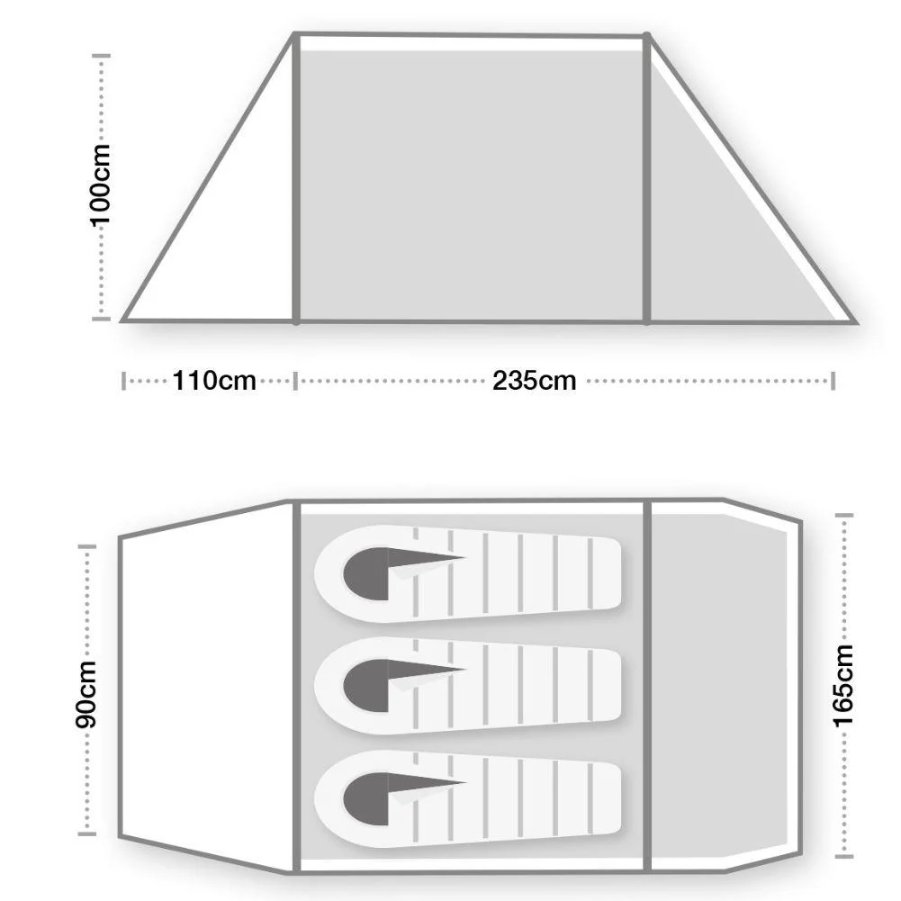 Wild Country Hoolie 3 Compact Tent - 3 Man Tent - Image 3