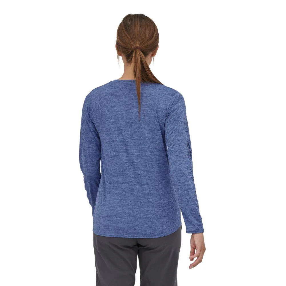 Patagonia Women's Long-Sleeved Capilene Cool Daily Graphic Shirt (Current Blue X-Dye ) - Image 3