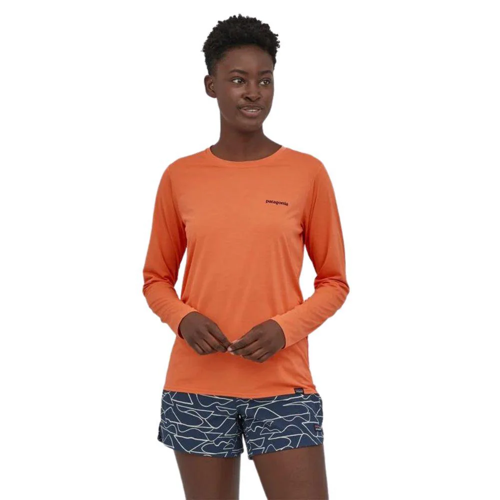 Patagonia Women's Long-Sleeved Capilene Cool Daily Graphic Shirt (Tigerlily Orange) - Image 2