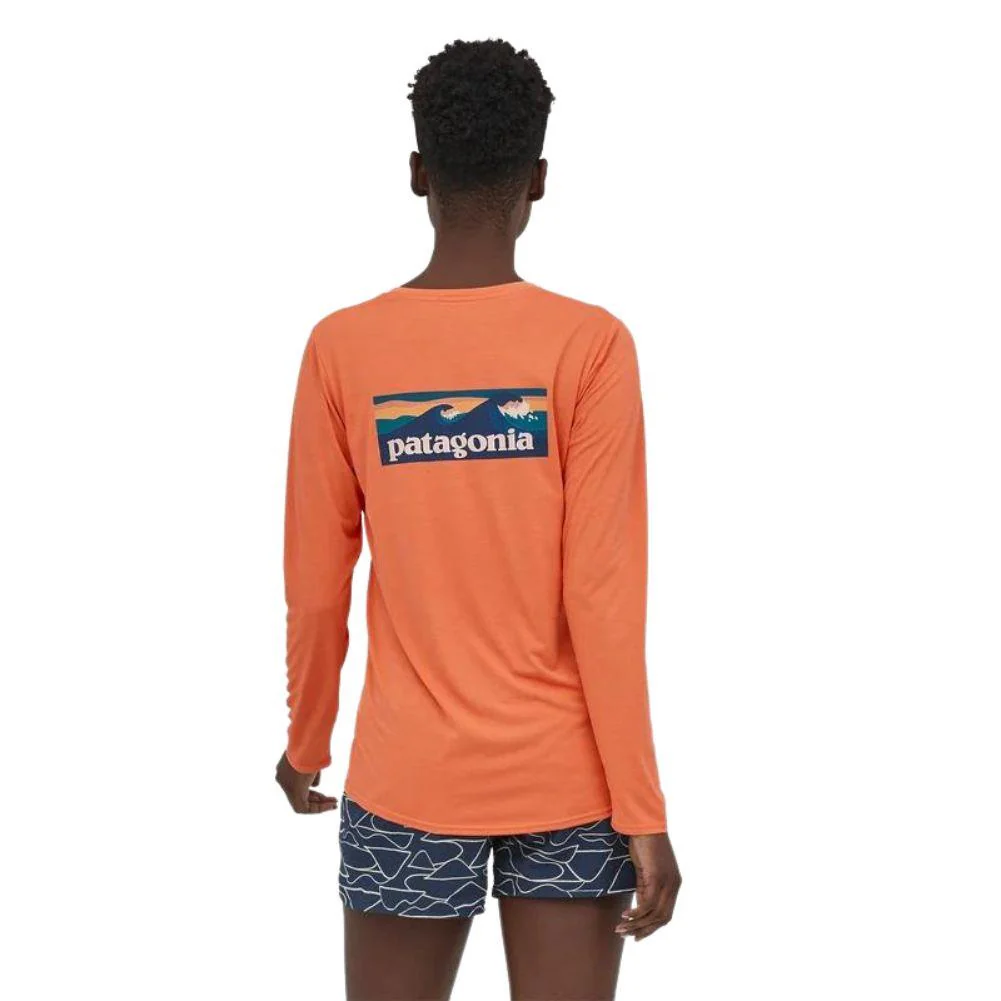 Patagonia Women's Long-Sleeved Capilene Cool Daily Graphic Shirt (Tigerlily Orange) - Image 3