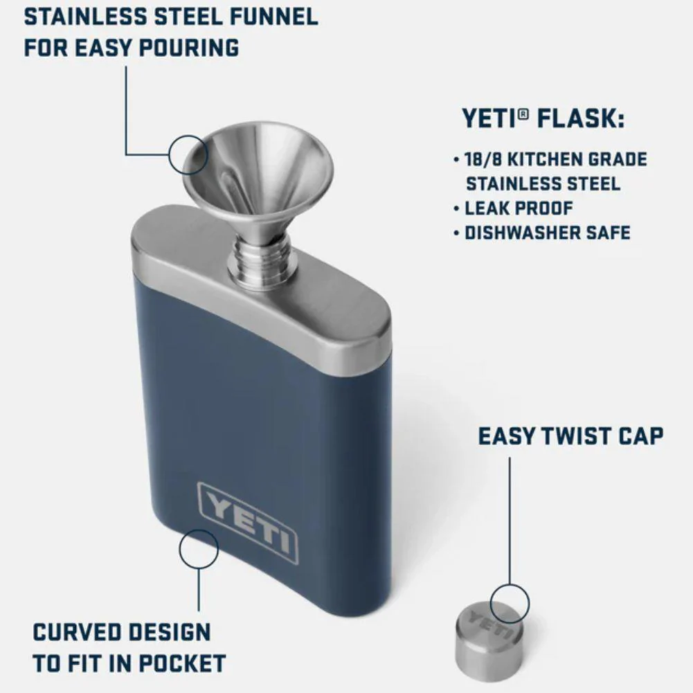 Yeti Rambler Flask 200ml (Navy) - Image 7