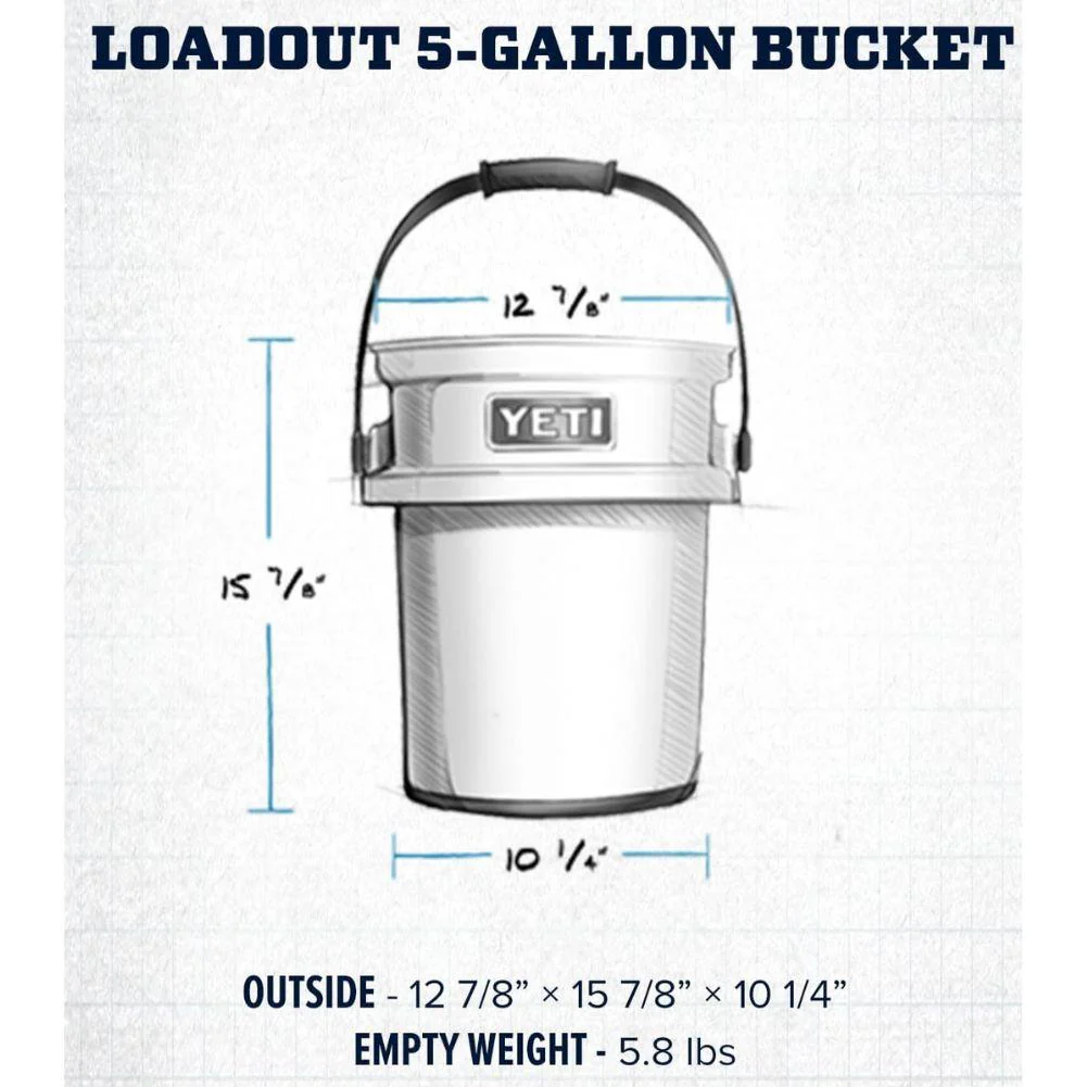 Yeti Loadout 5 Gallon Bucket (Charcoal) - Image 6