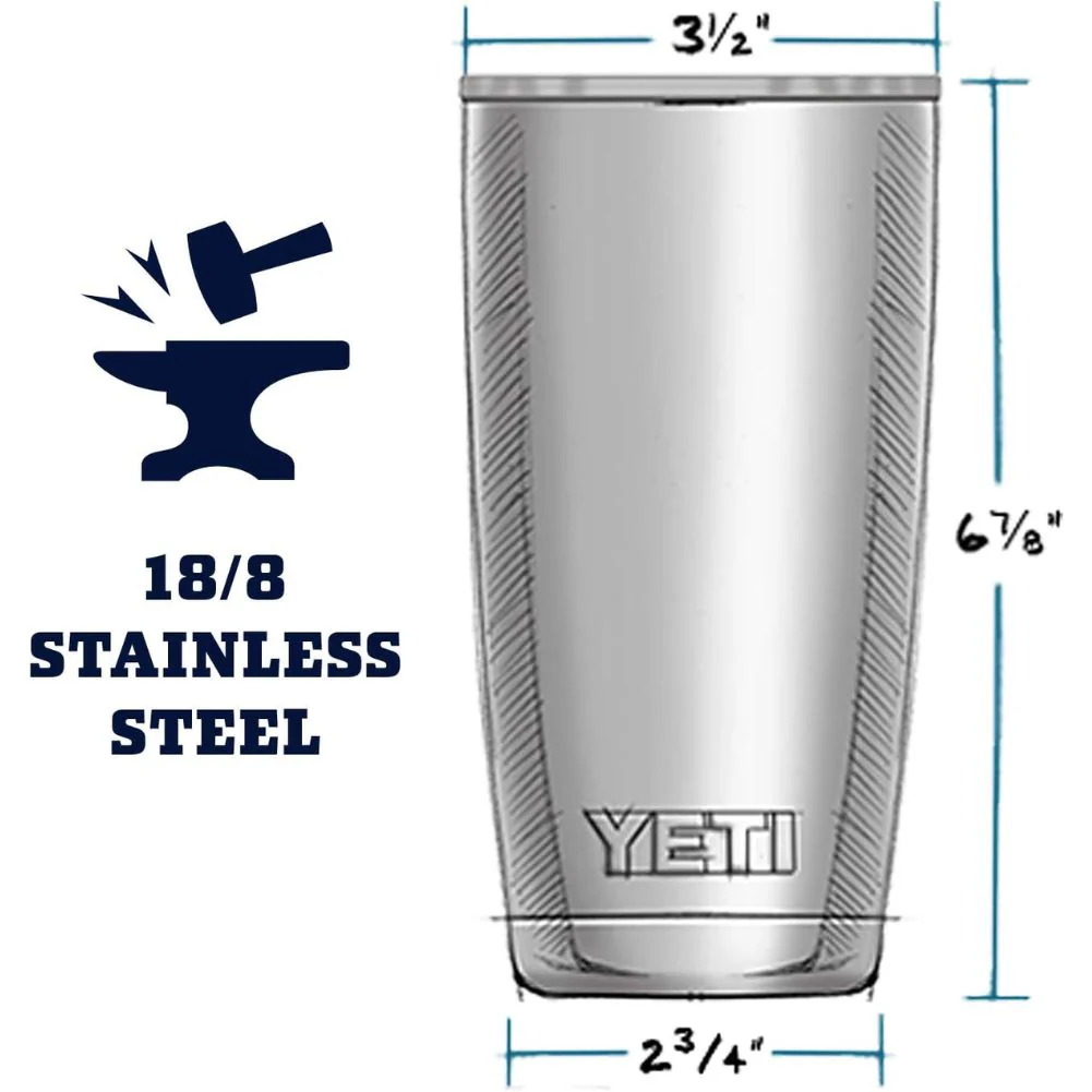 Yeti Rambler 20 OZ Tumbler (Navy) - Image 9