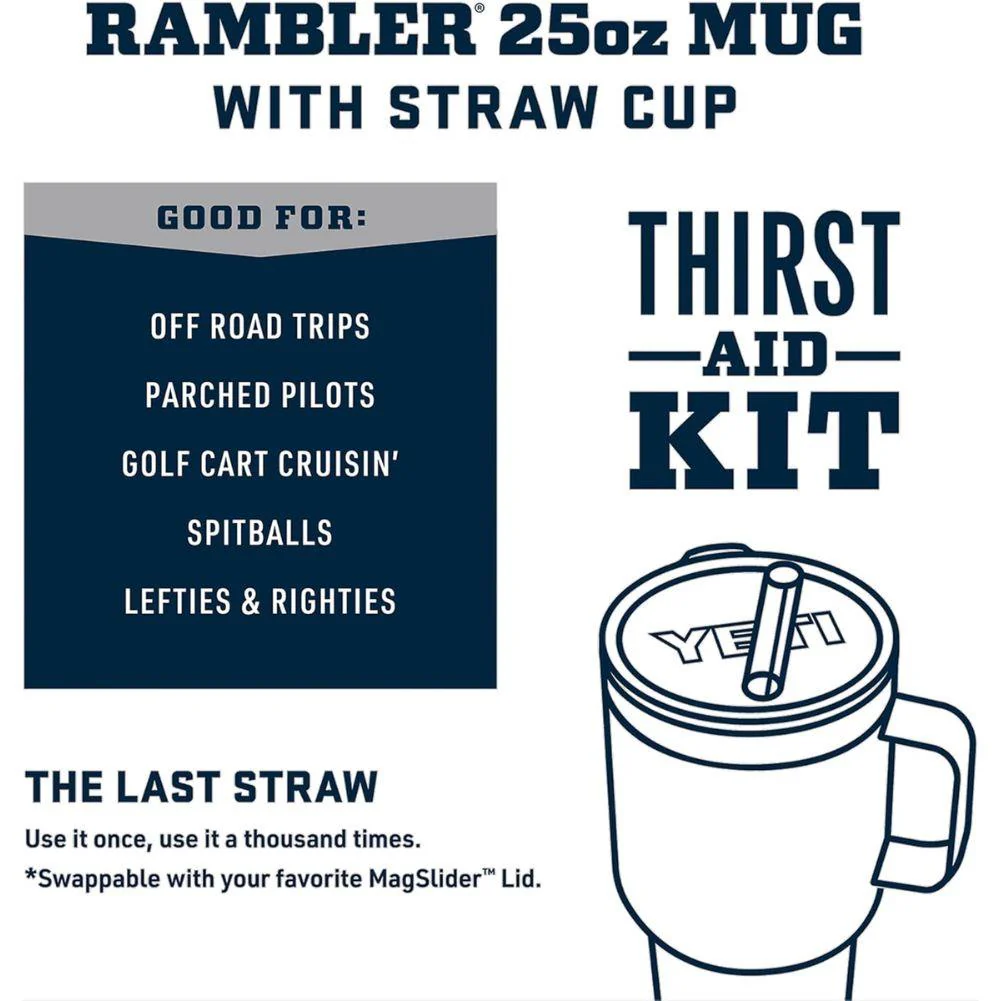 Yeti Rambler 25 OZ (710 ML) Straw Mug (Big Sky Blue) - Image 4