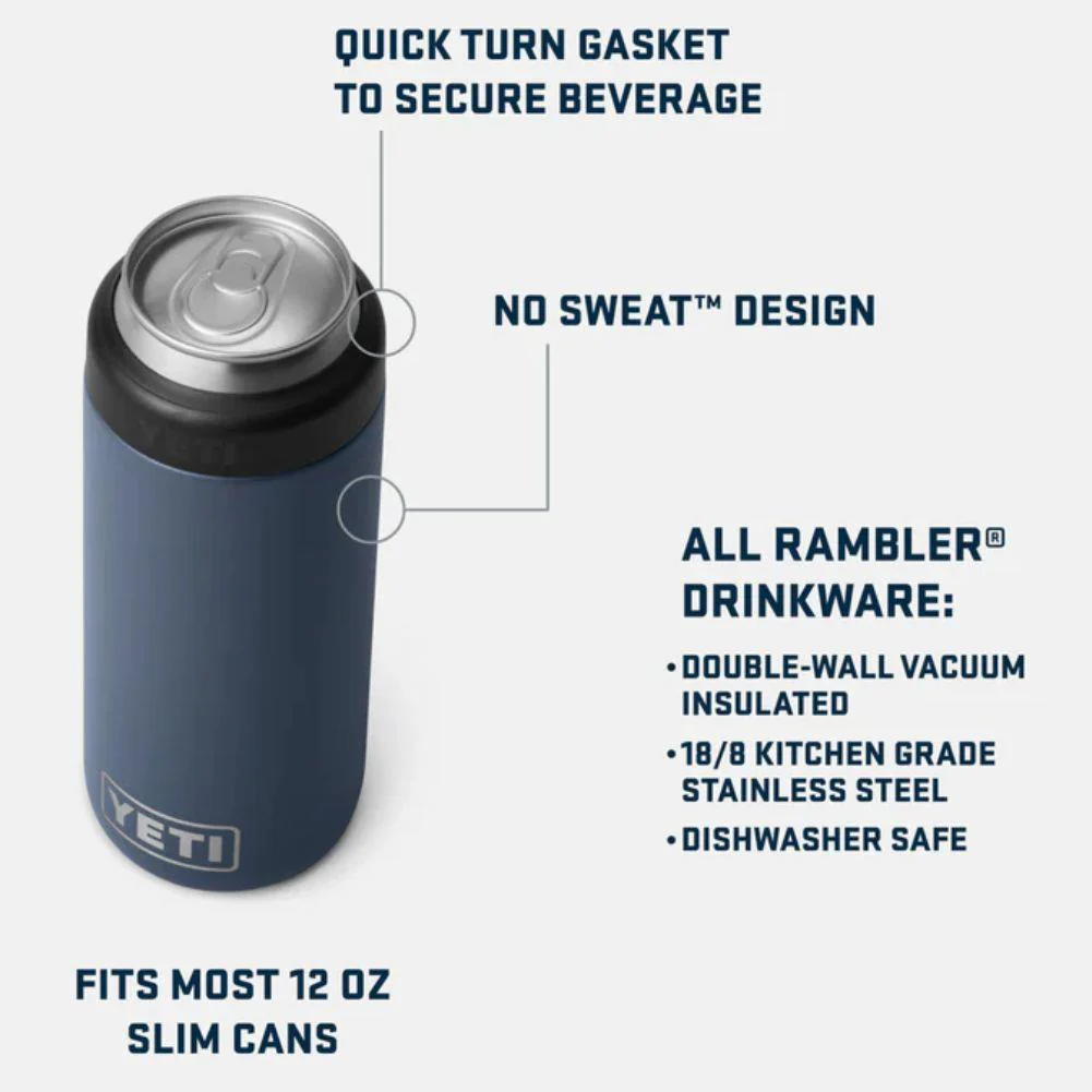 YETI Rambler 250ml Slim Colster Can Insulator (Charcoal) - Image 4