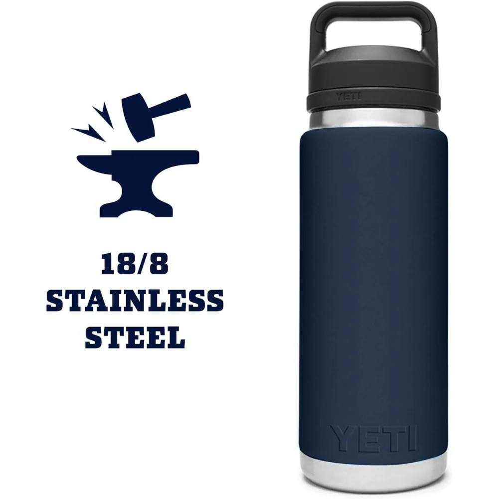 Yeti Rambler 26 OZ Bottle With Chug Cap (Navy) - Image 7