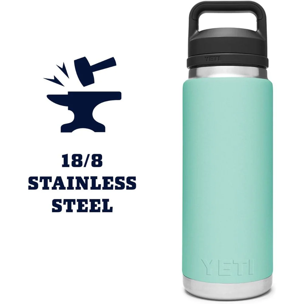 Yeti Rambler 26 OZ Bottle With Chug Cap (Seafoam) - Image 9