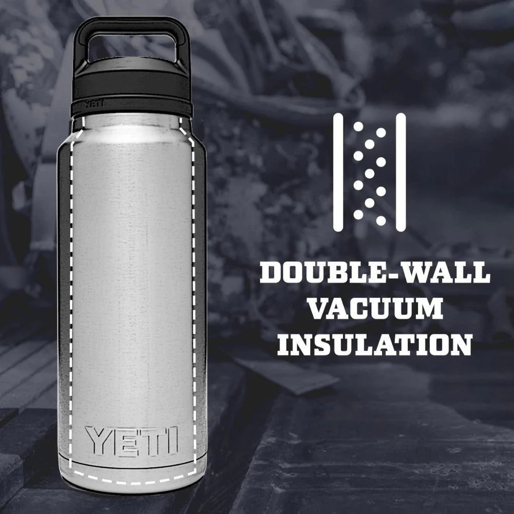 Yeti Rambler 36 oz (1065 ml) Bottle With Chug Cap (Black Forest Green) - Image 11