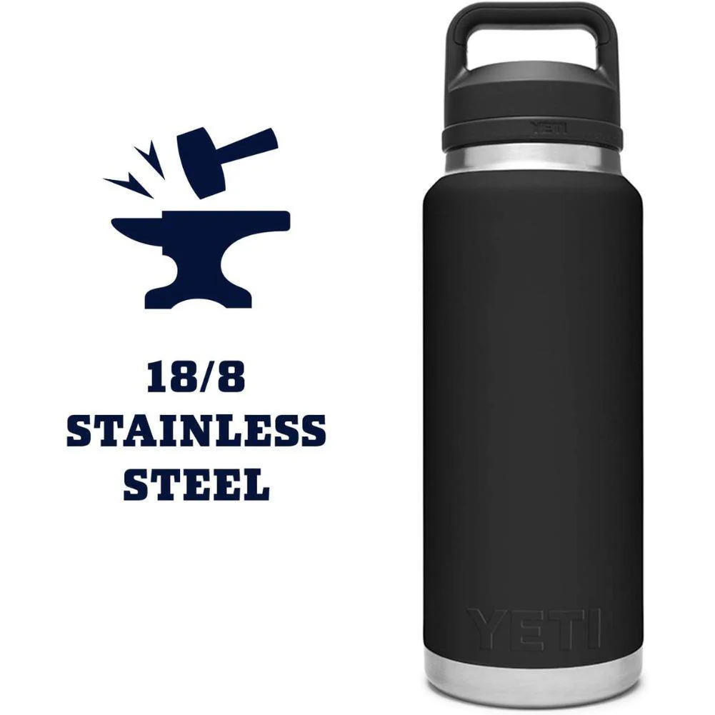Yeti Rambler 36 oz (1065 ml) Bottle With Chug Cap (Black Forest Green) - Image 8