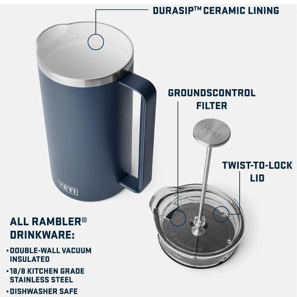 Yeti Rambler 64 oz French Press (Black Forest Green) - Image 9