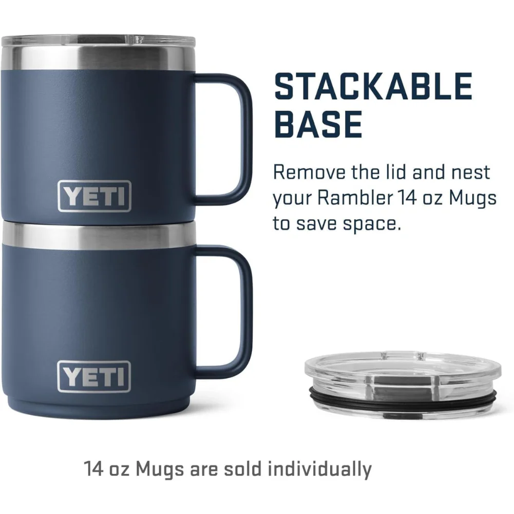 Yeti Rambler Mug 14OZ (Navy) - Image 4