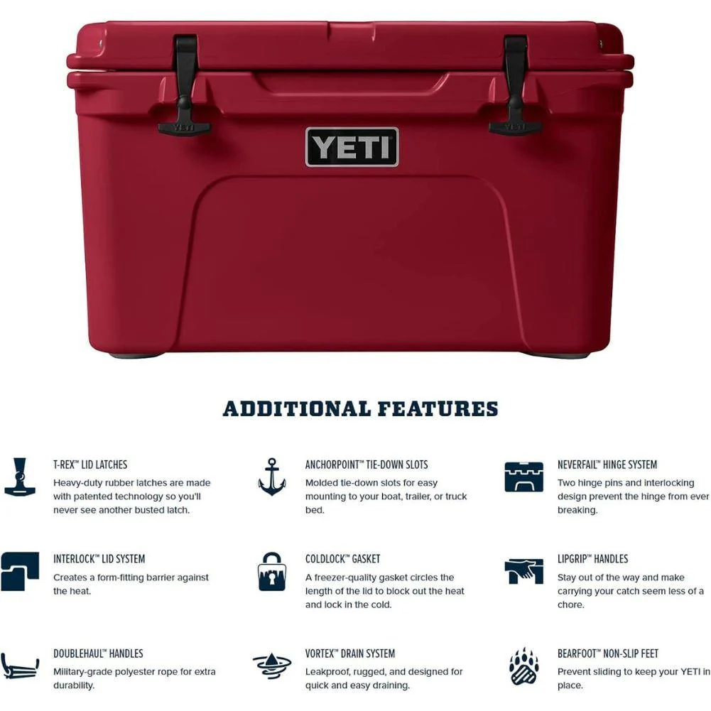 Yeti Tundra 45 Cool Box (Harvest Red) - Image 4